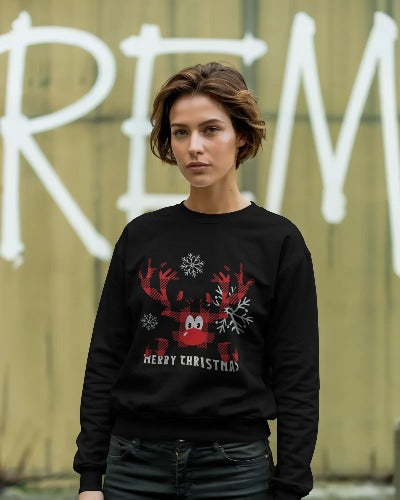 Merry Christmas Stag Unisex Sweatshirt