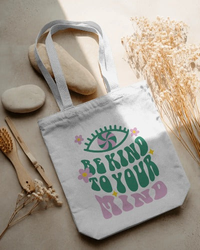 Be Kind To Your Mind Unisex Tote Bag Zipper
